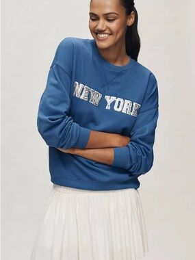 Beach Riot X Anthropologie New York Sequin Blue City Sweatshirt
NWT Small Rare